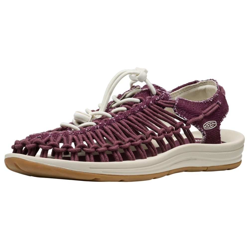 KEEN W Uneek Canvas Freizeitsandalen Damen, rot, Grösse: 35
