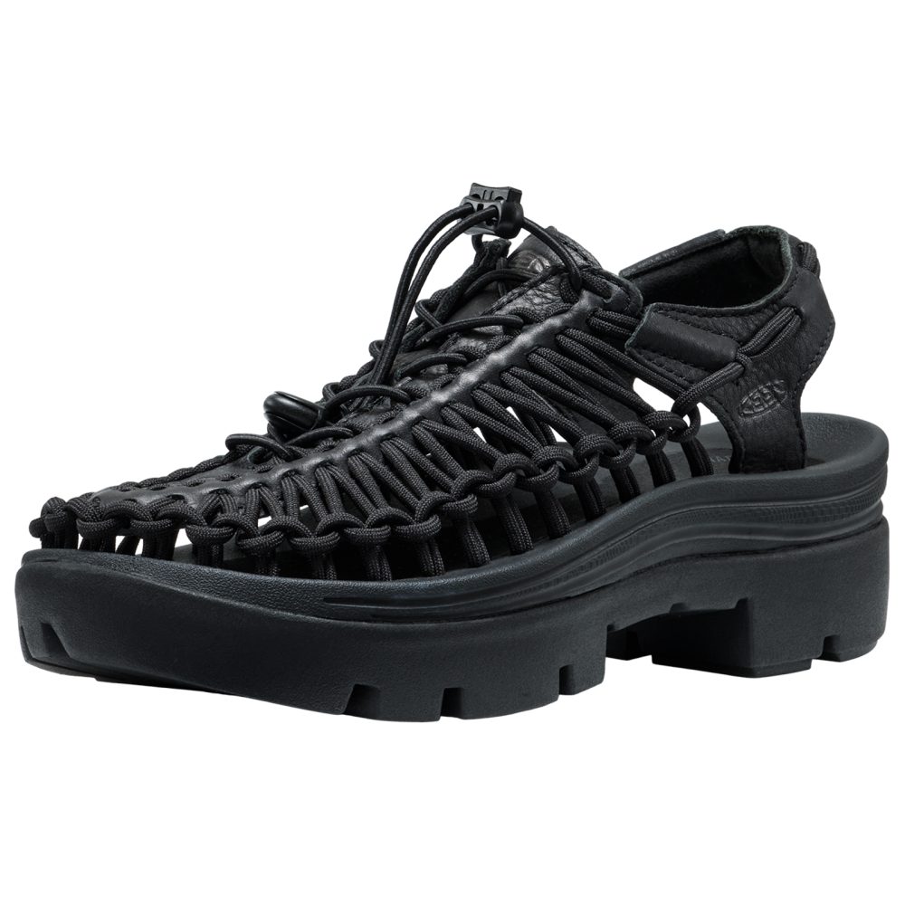 KEEN A Uneek PLT Freizeitsandalen unisex, schwarz, Grösse: 36