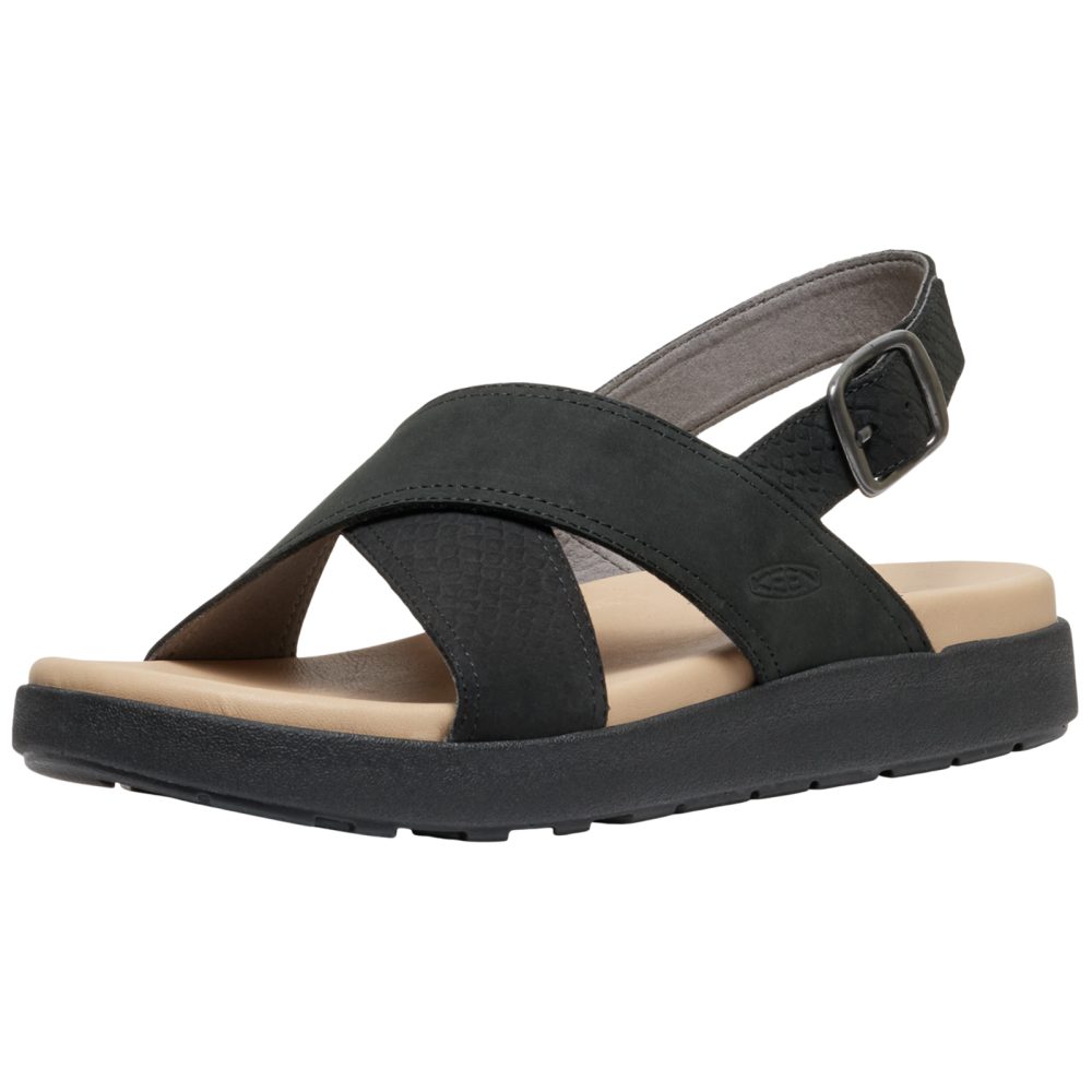 KEEN W Elle Luxe Cross Strap Freizeitsandalen Damen, schwarz, Grösse: 35.5