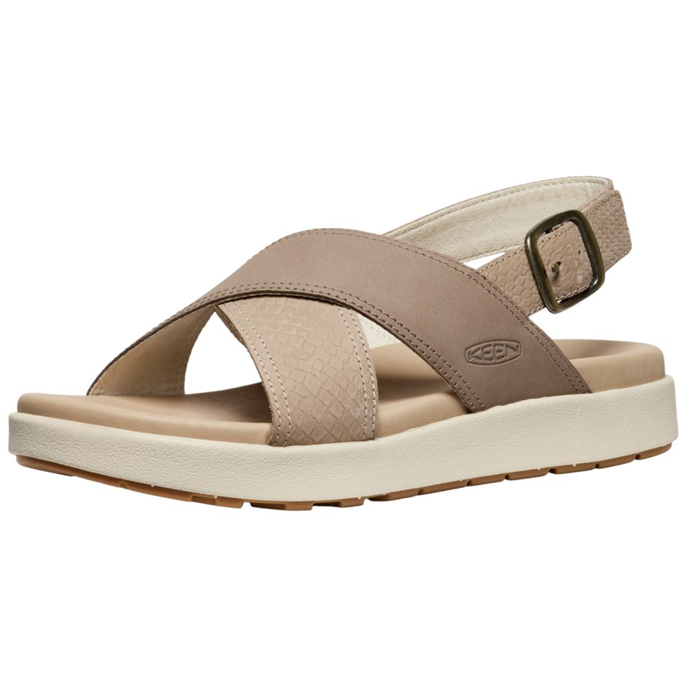 KEEN W Elle Luxe Cross Strap Freizeitsandalen Damen, beige, Grösse: 35