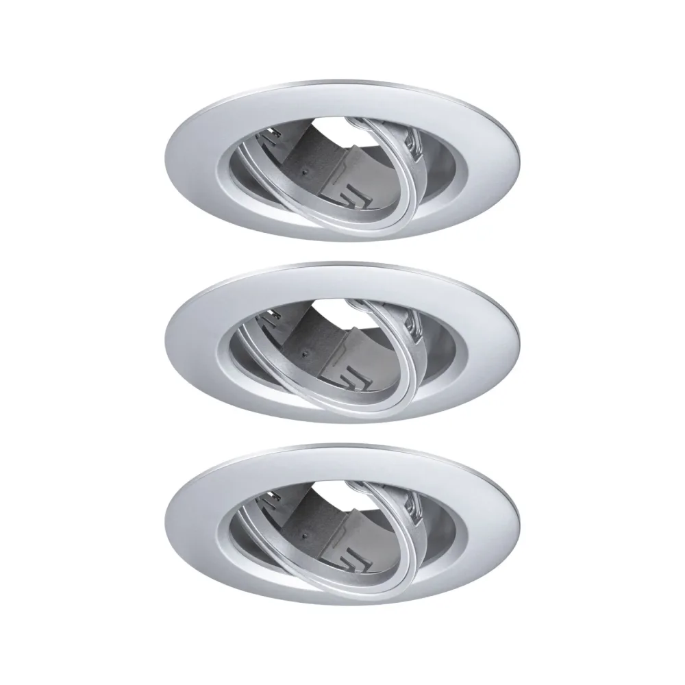 Paulmann 92110 Einbauleuchte 3er Set LED GU10 Chrom (matt)