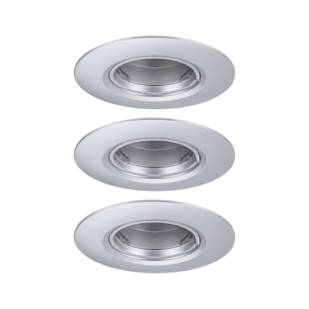 Paulmann 92113 Einbauleuchte 3er Set LED GU10 Chrom (matt)