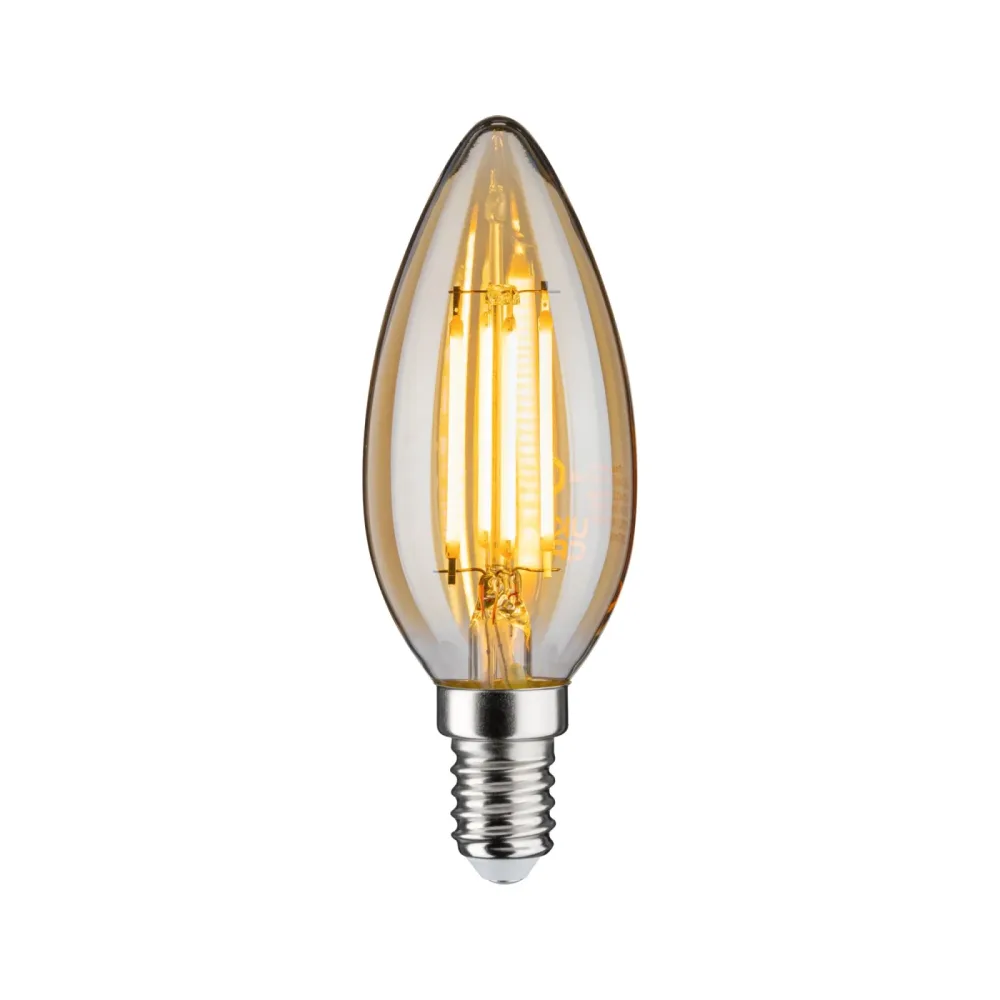 Paulmann 28705 LED EEK F (A - G) E14 Kerzenform 4.7 W = 37 W Gold (Ø x H) 35 mm x 98 mm 1 St.