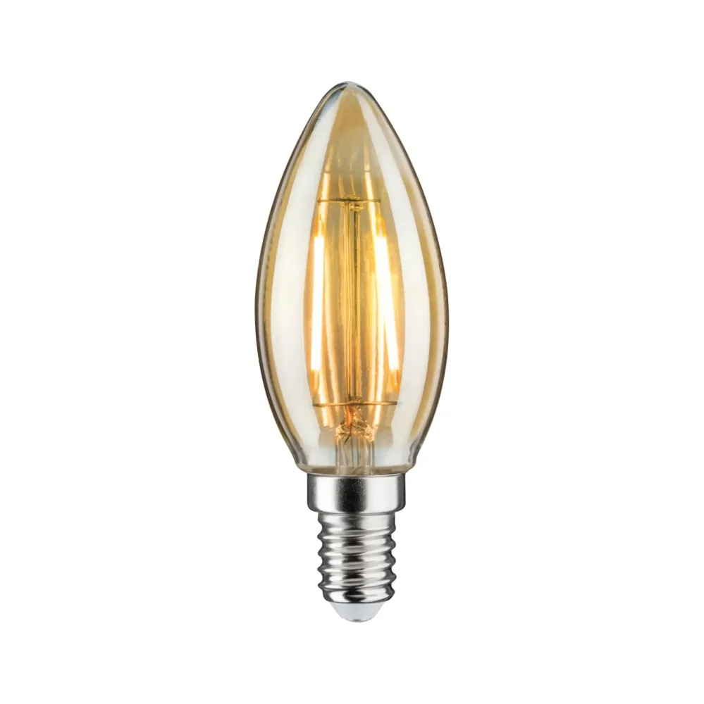 Paulmann 28524 LED E14 Kerzenform 2 W = 16.2 W Gold (Ø x H) 35 mm x 97 mm 1 St.