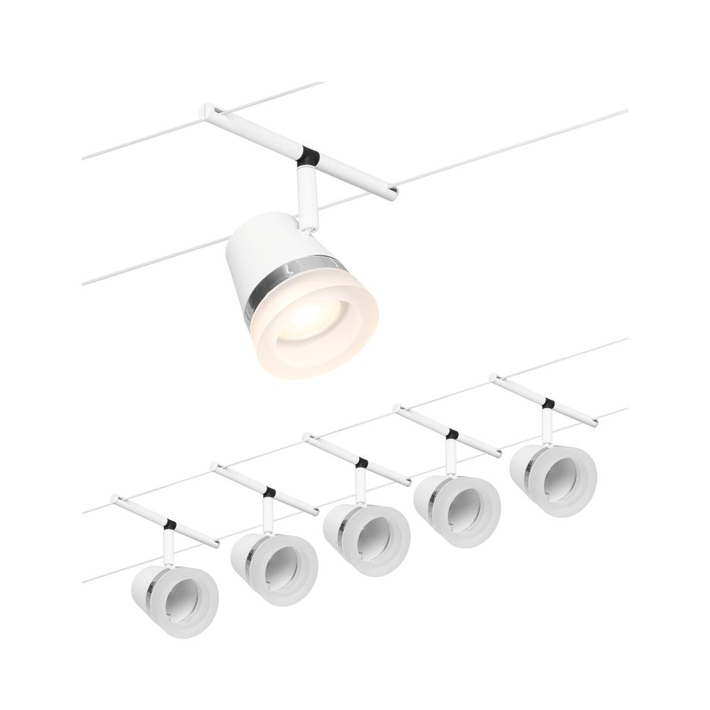 Paulmann LED-Seilsystemleuchte Cone Weiss | 16 × 1000 cm