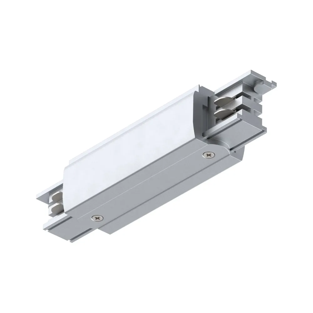 Paulmann 91364 ProRail3 Mid Feed Si Kst 3Ph Hochvolt-Schienensystem-Komponente Mitteleinspeiser ProRail3 Silber