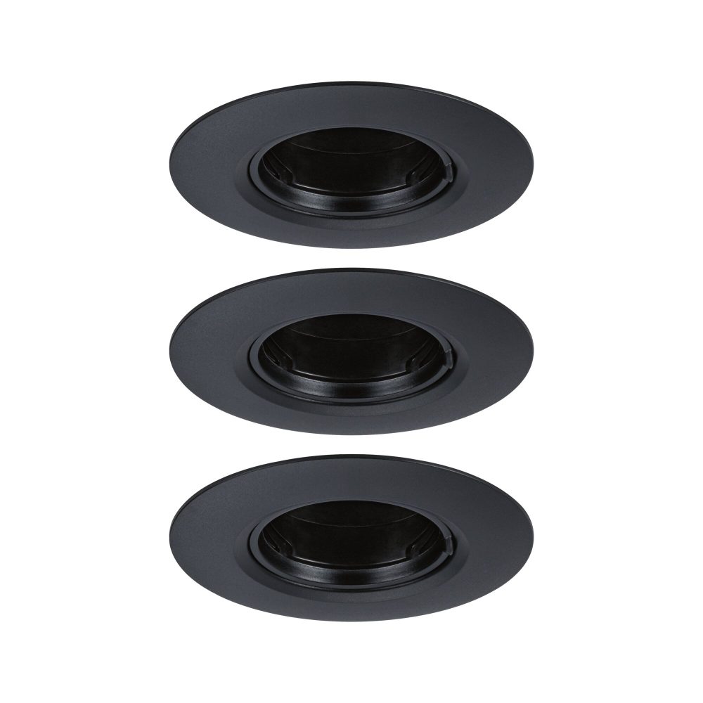 Paulmann 92114 Einbauleuchte 3er Set GU10 Schwarz