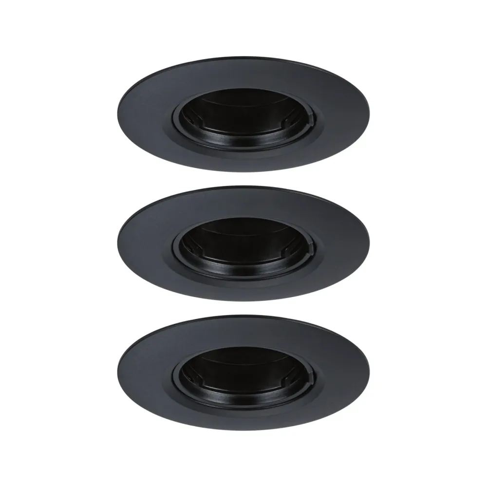 Paulmann 92114 Einbauleuchte 3er Set GU10 Schwarz