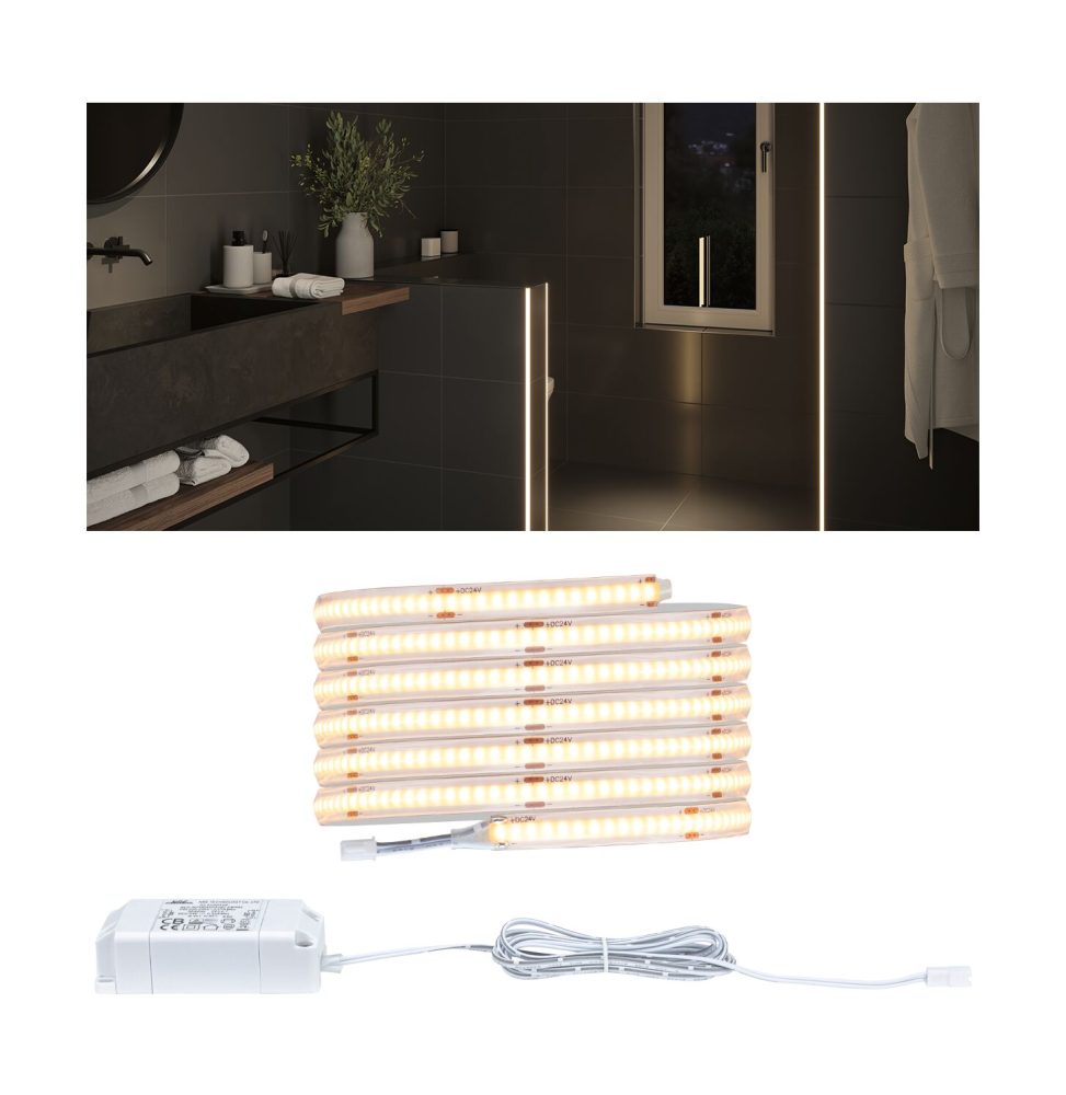 Paulmann LumiTiles COB Slim Stripe Set 2m 78425 LED-Streifen-Basisset LED Warmweiß Weiß