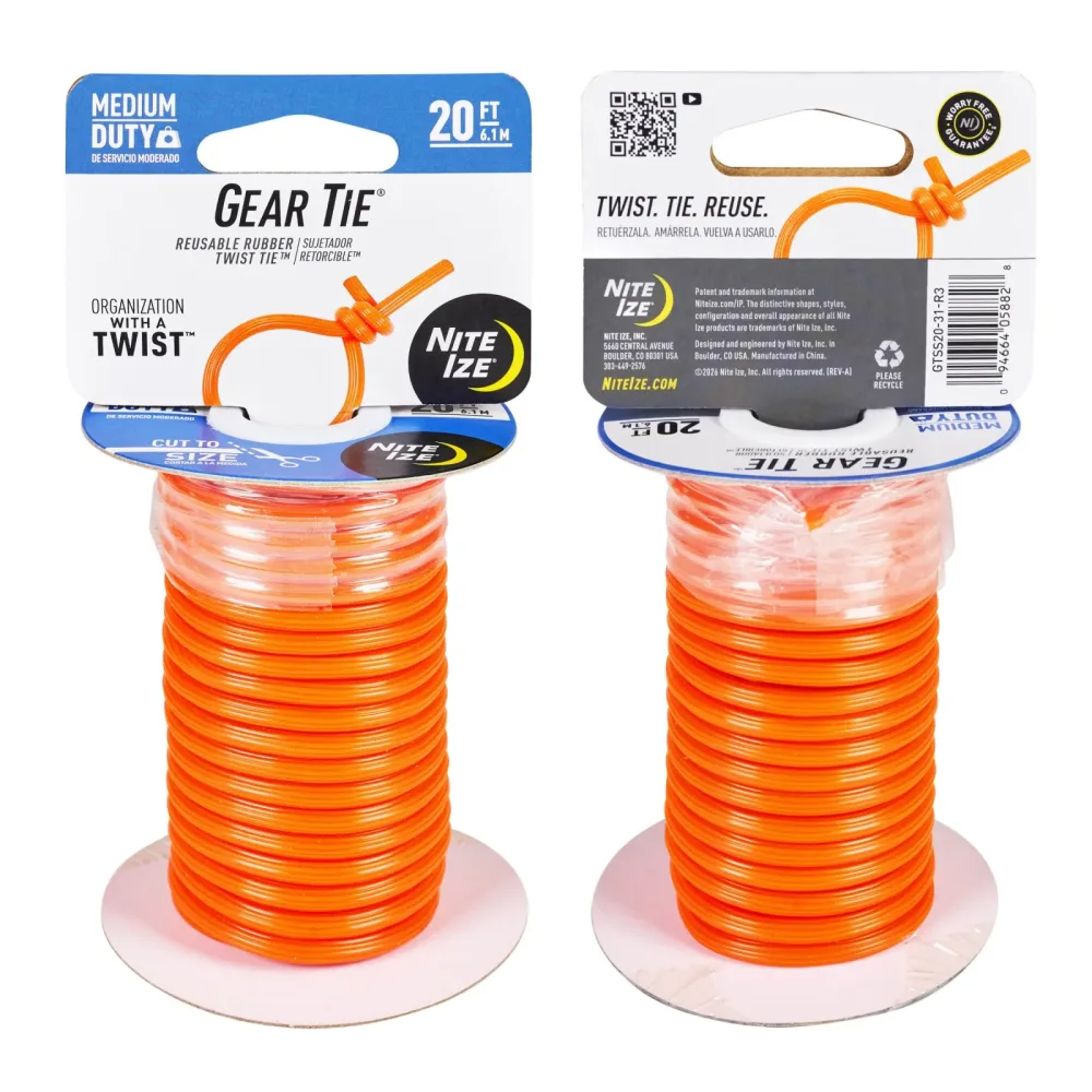 Nite Ize - Gear Tie® Medium Duty Gummibinder orange (6.1 Meter)