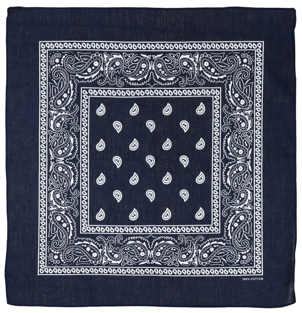 Bandana, navyblau-weiss, ca. 55 x 55 cm, Baumwolle