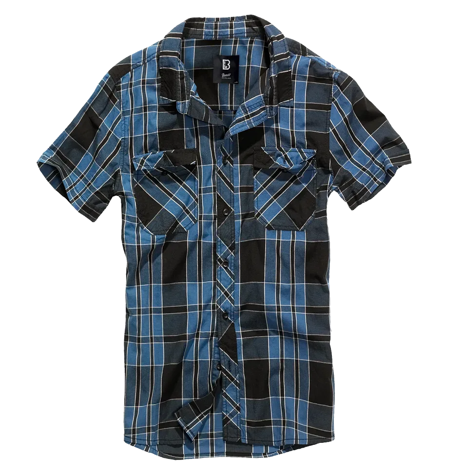 Brandit - Roadstar Shirt Short Sleeve indigo checked
