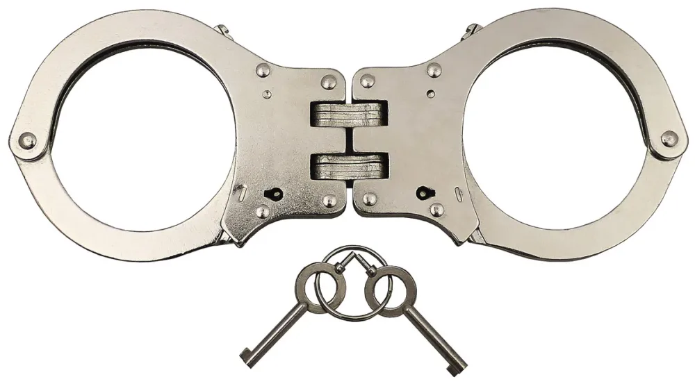 Handschellen, mit Gelenk, stabile Ausführg., 2 Schlüssel