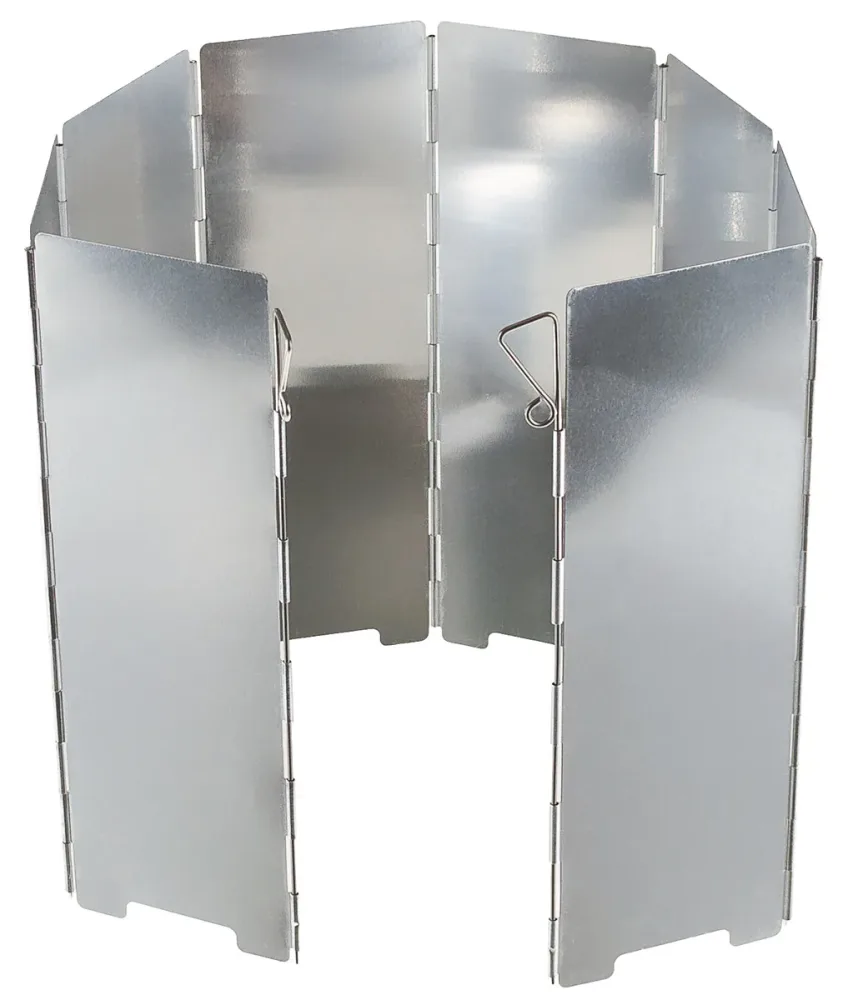 Windschutz, Alu, faltbar, gross, 67 x 24 cm, 8 Lamellen