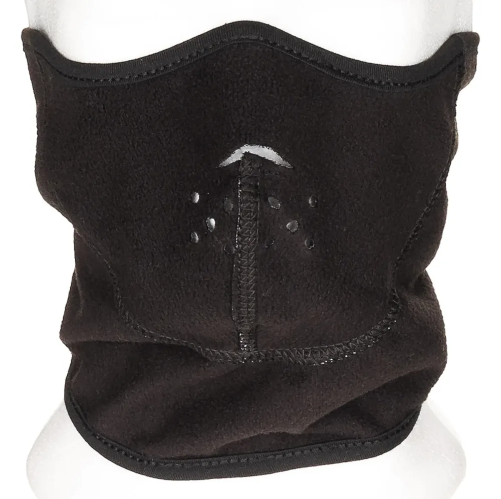 Kälteschutzmaske, Fleece, schwarz, winddicht, wendbar
