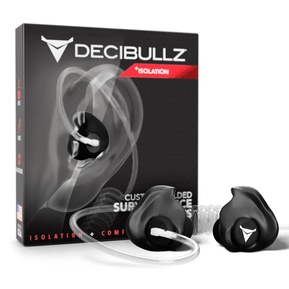 Decibullz - Surveillance Earpieces + Isolation Gehörschutz schwarz