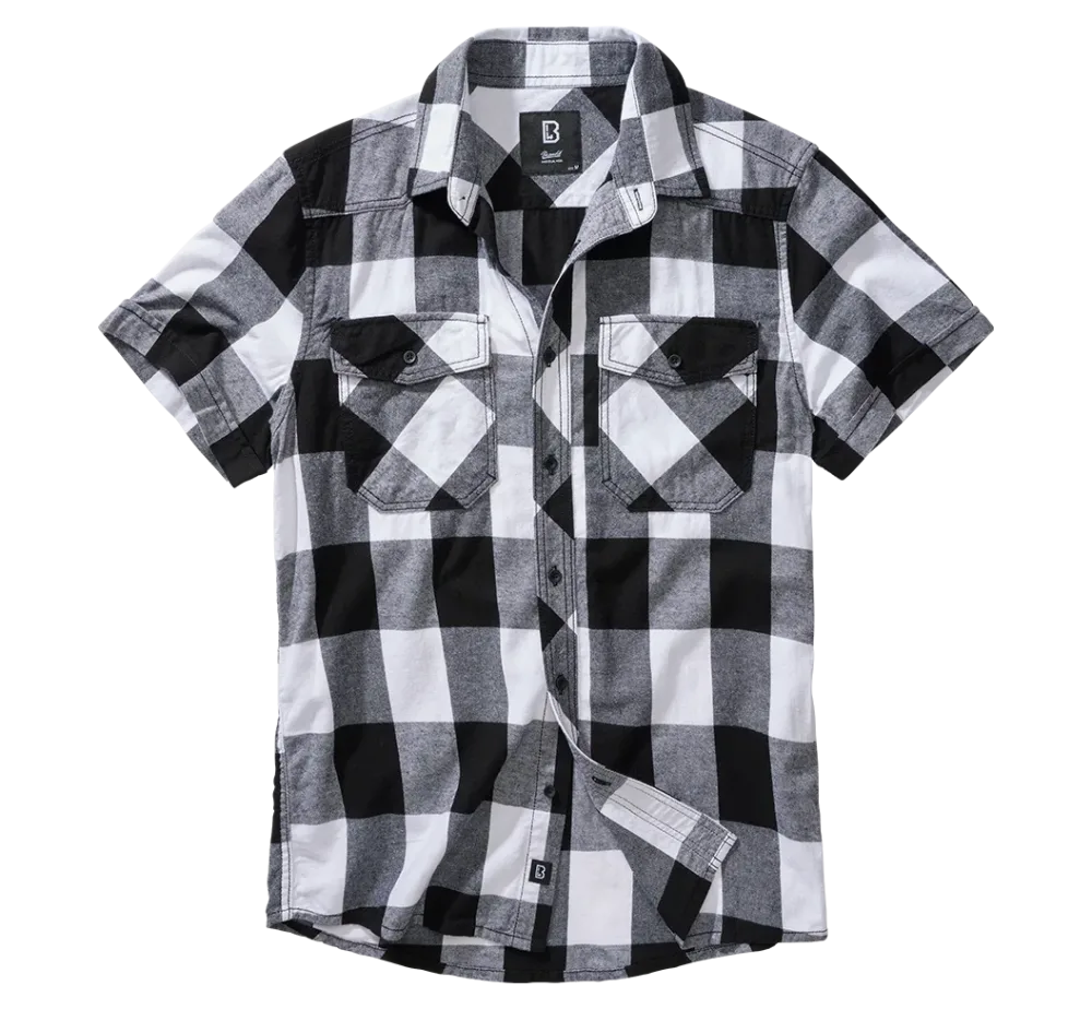 Brandit - Check Shirt Short Sleeve white/black