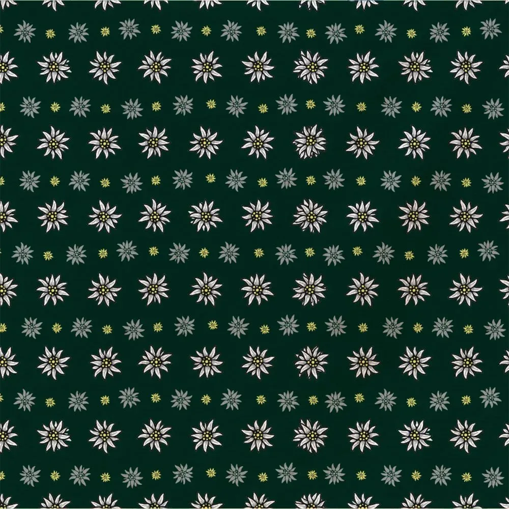 Bandana, grün Edelweiss, Gr. 55 x 55 cm, Baumwolle