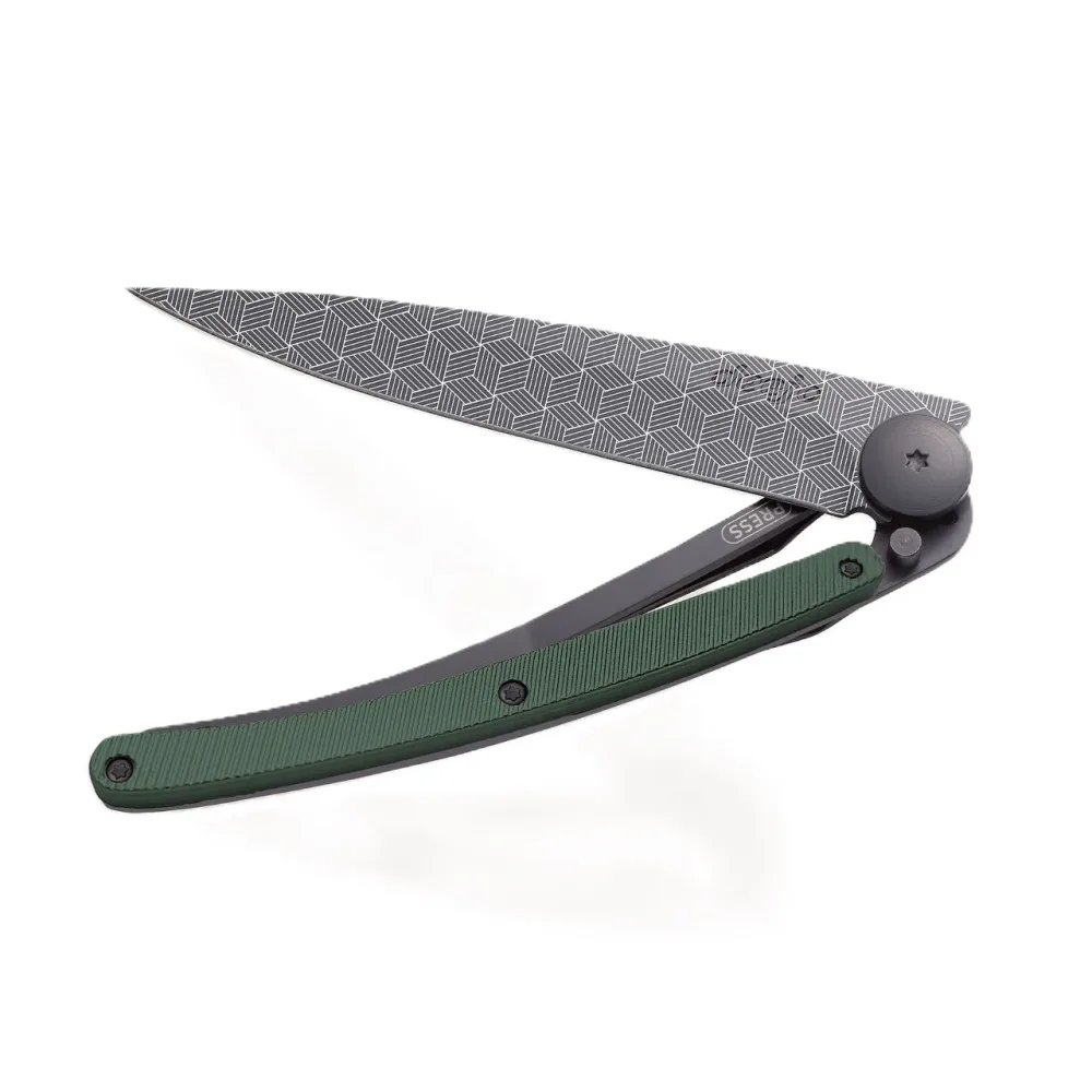 Deejo Klappmesser - Perspektive khaki Aluminium 37g