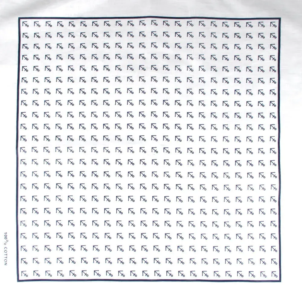 Bandana, weiss Maritim Anker, Gr. 54 x 54 cm, Baumwolle