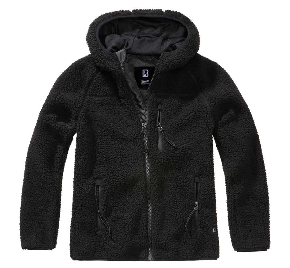 Brandit - Women Teddyfleece Jacket Hooded black
