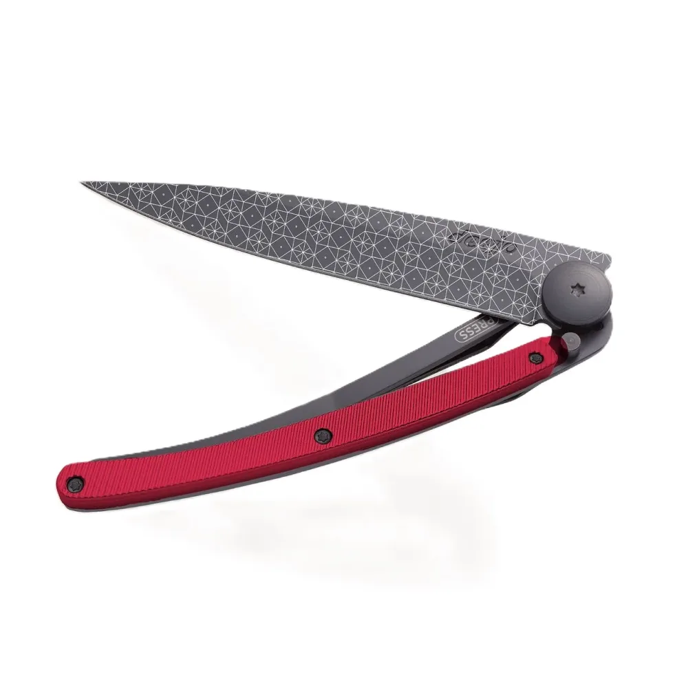 Deejo Klappmesser - Fries rot Aluminium 37g
