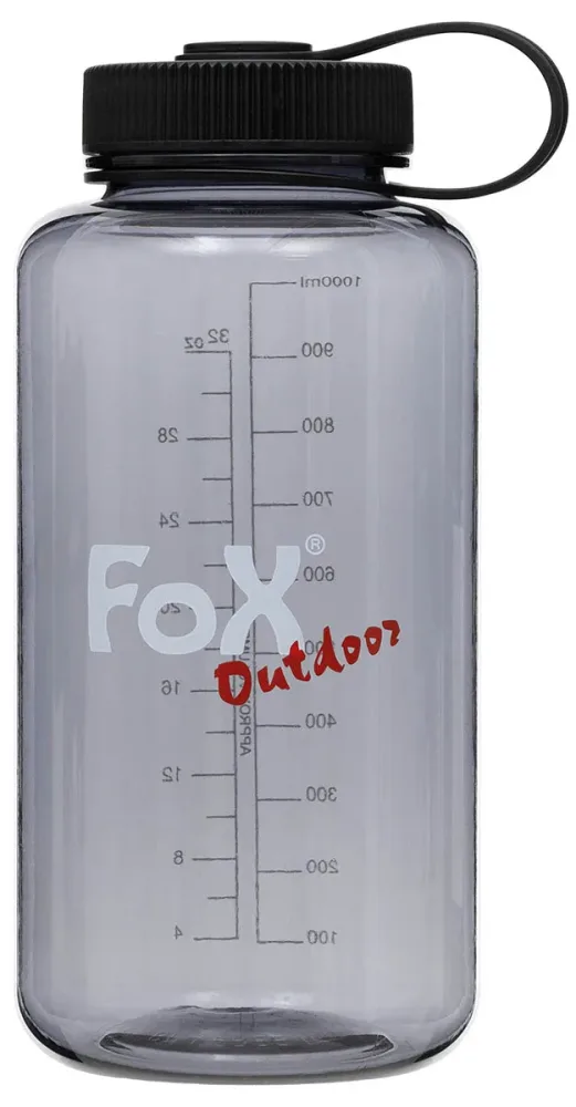 Trinkflasche, Weithals, Tritan, grau, 1 l