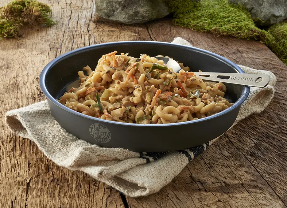 Trekn Eat - Waldpilzragout mit Nudeln