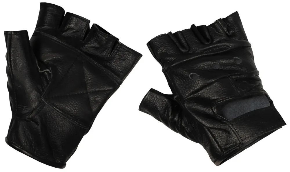 Lederhandschuhe, ohne Finger, 