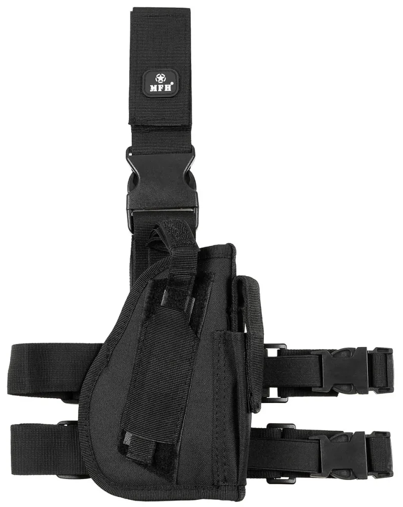 Pistolenbeinholster, rechts, schwarz