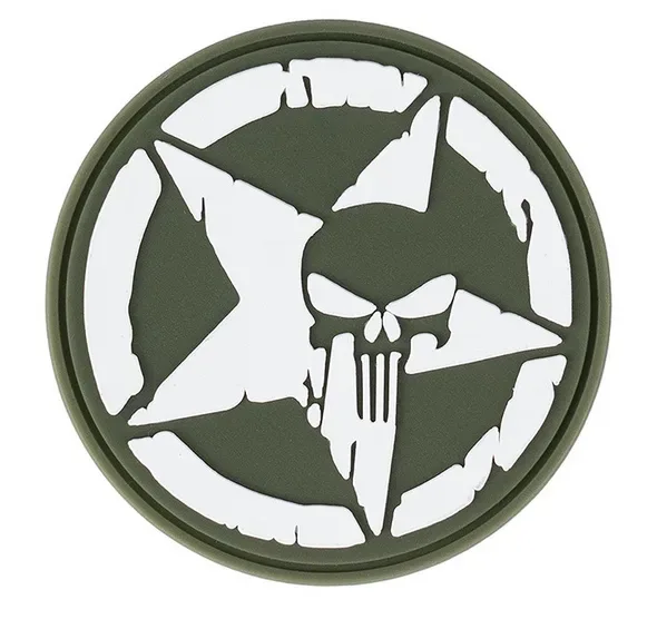 Klettabzeichen Punisher Allied Star - oliv