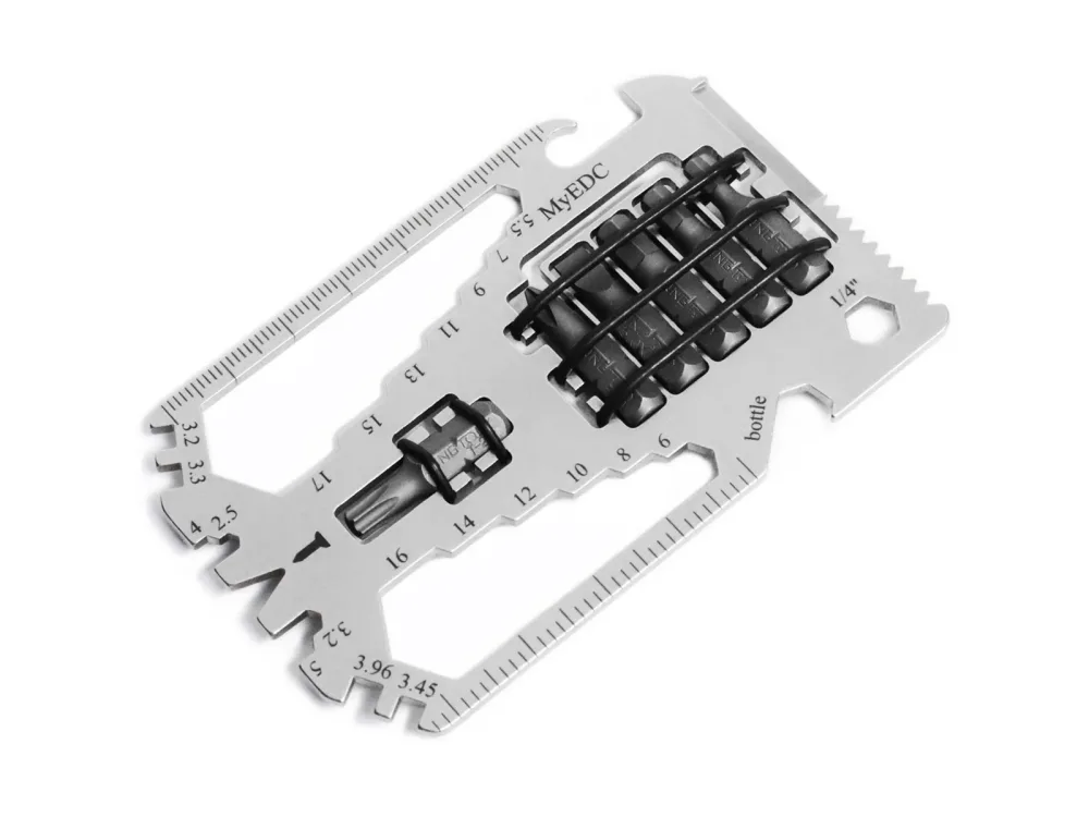 MyEDC - Multitool Pocket Card 29 in 1 mit 6 Bits