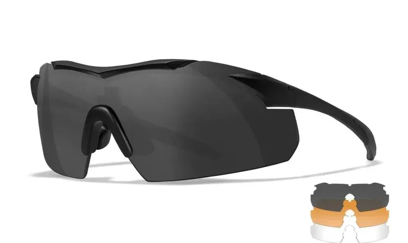 Wiley X - Sonnenbrille WX VAPOR 2.5 matt schwarz (grau/klar/orange)