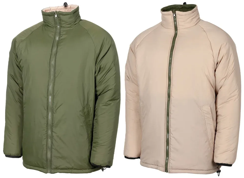 Brit. Thermojacke, wendbar, oliv/khaki, große Größen