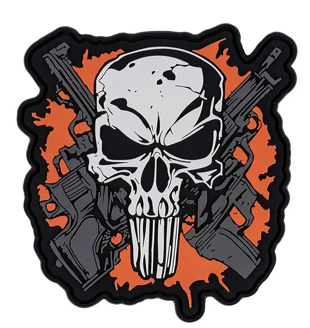 Klettabzeichen Punisher Schädel - color