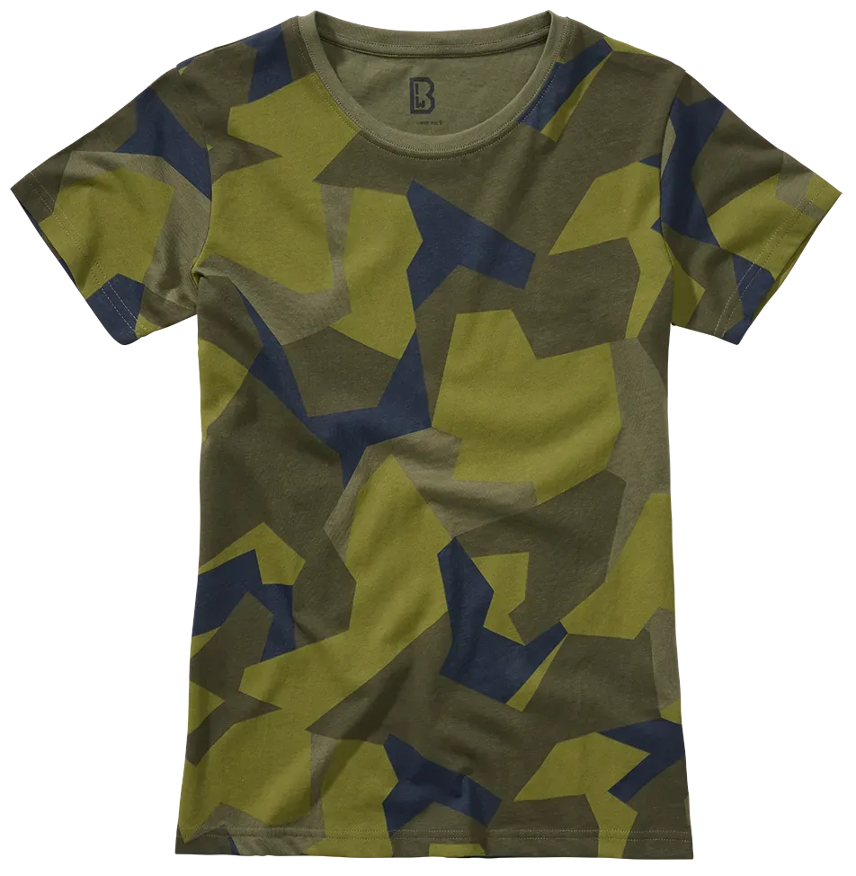 Brandit - Women T-Shirt swedish camo M90