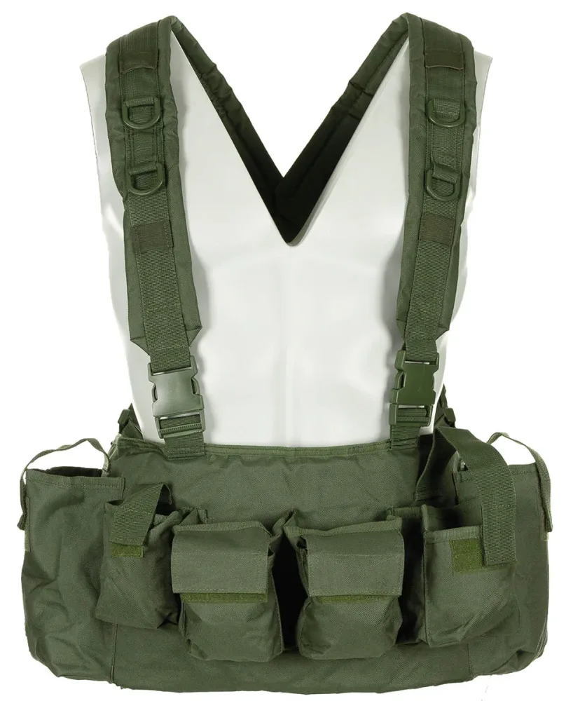 Chest Rig, 9 Taschen, oliv
