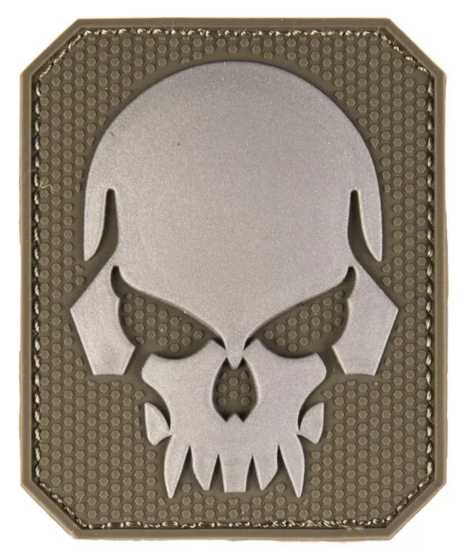 Klettabzeichen 3D skull large - oliv