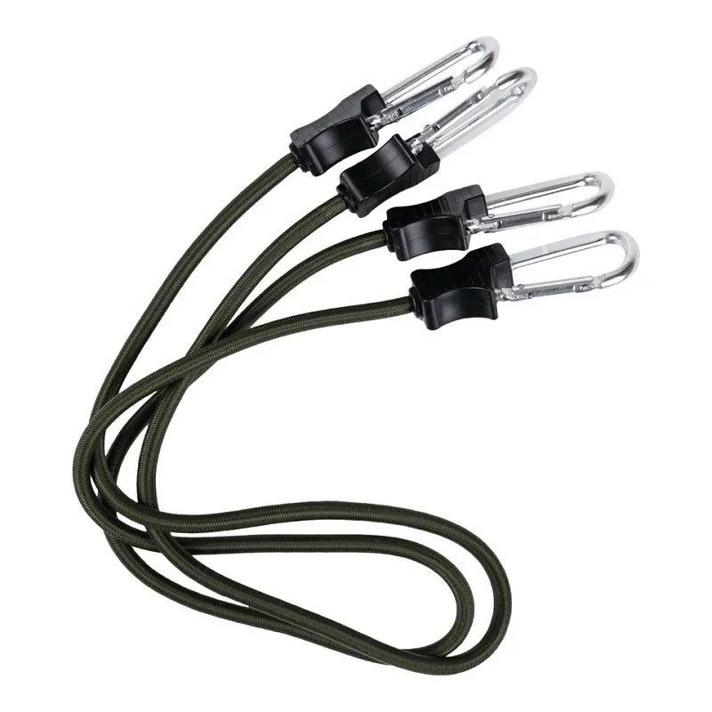 Gummispannseil mit Karabinerhaken 90 cm oliv (2er Set)