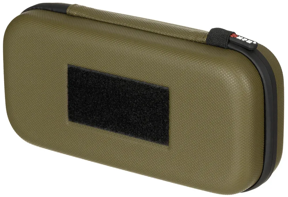 Tasche, Hartschale, gross, mit Klettschlaufen, oliv