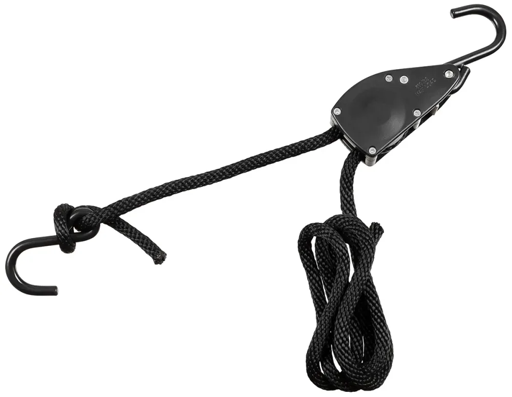 Spannseil, 11 mm, 2 Meter, mit Ratschensicherung, schwarz