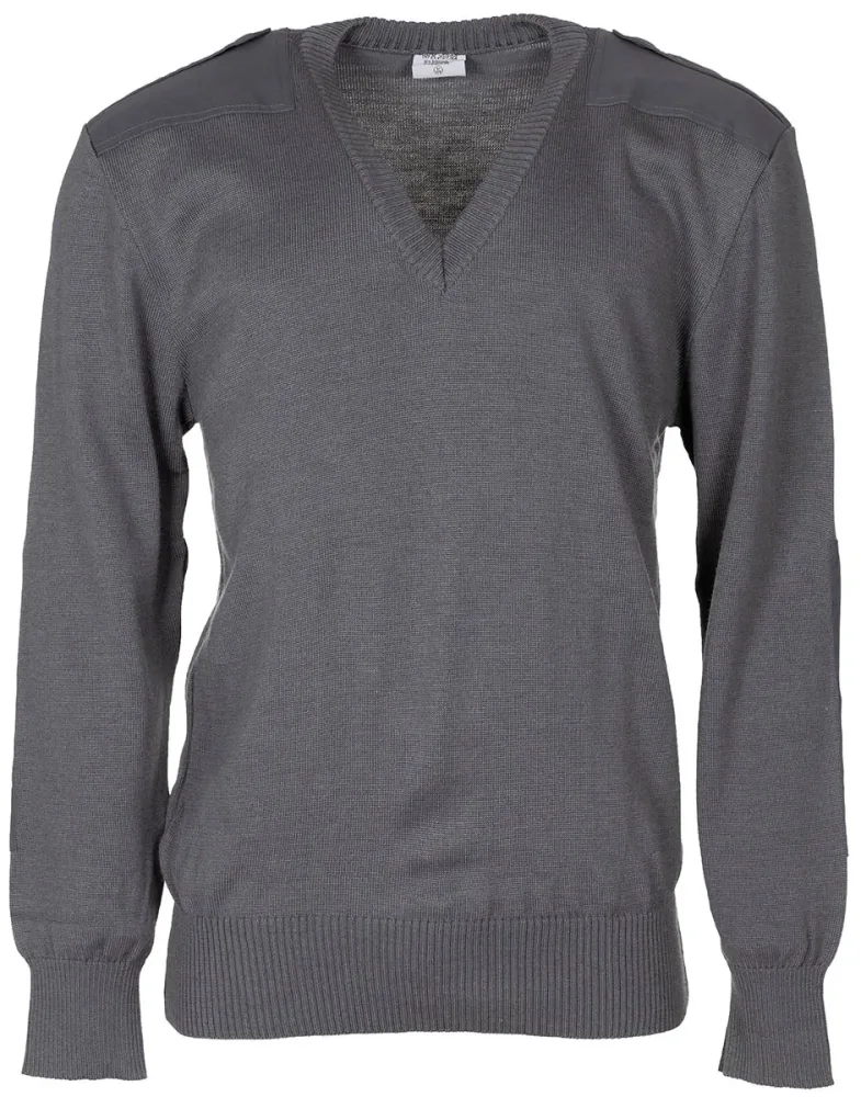 Österr. BH V-Pullover, grau, neuwertig