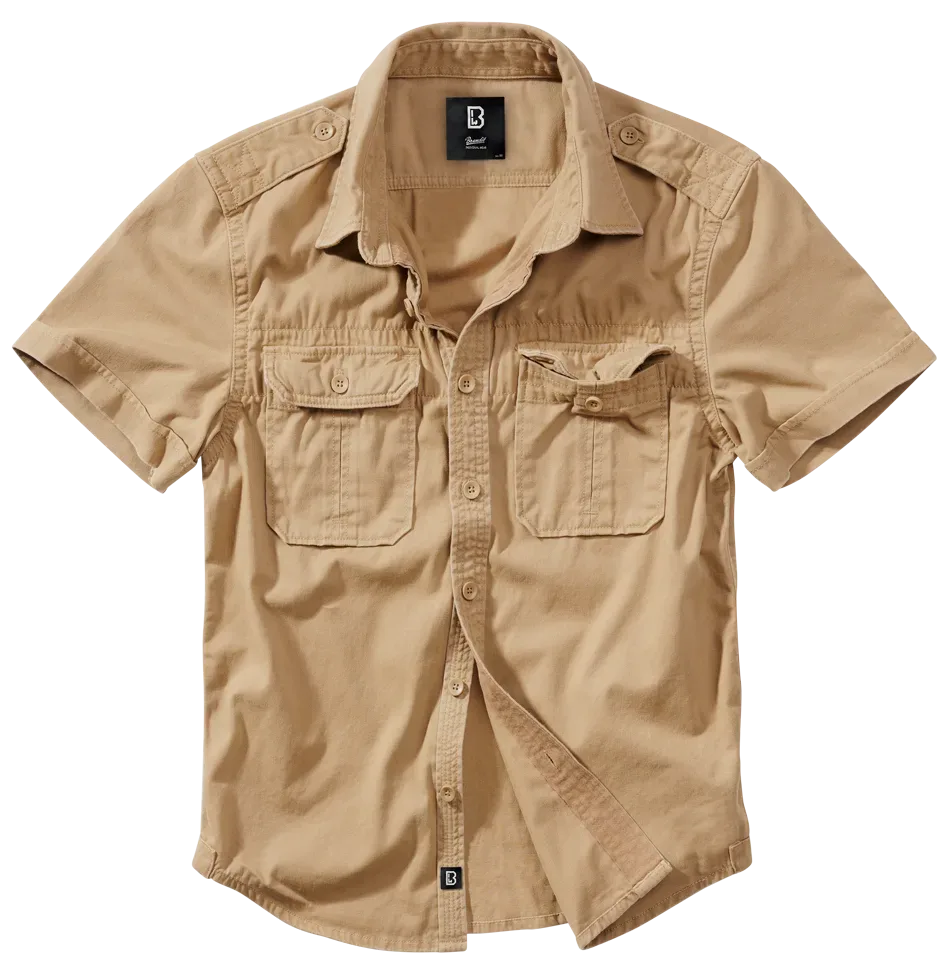 Brandit - Vintage Shirt Short Sleeve camel
