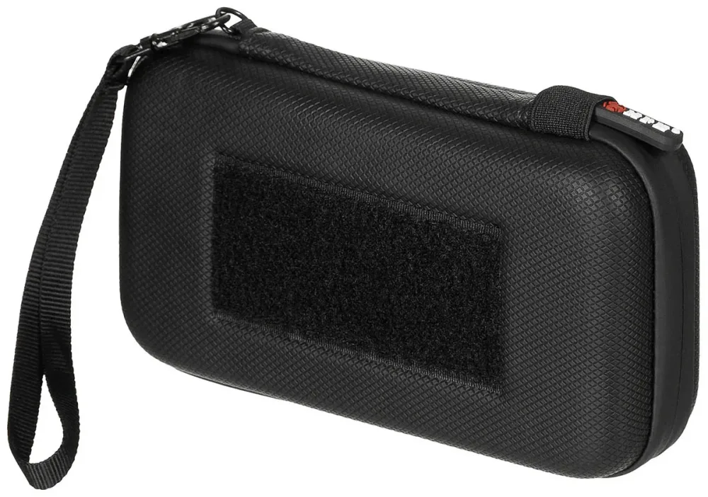 Tasche, Hartschale, klein, mit Klettschlaufen, schwarz