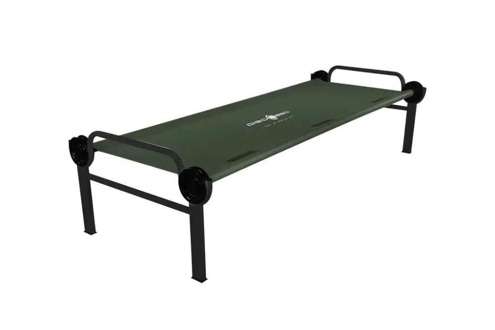 Disc-O-Bed - Single L mit Beinverlängerungen (olivgrün)