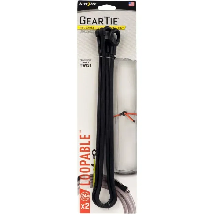 Nite Ize - Mehrzweckbinder Gear Tie Loopable, 24 Inch (schwarz)