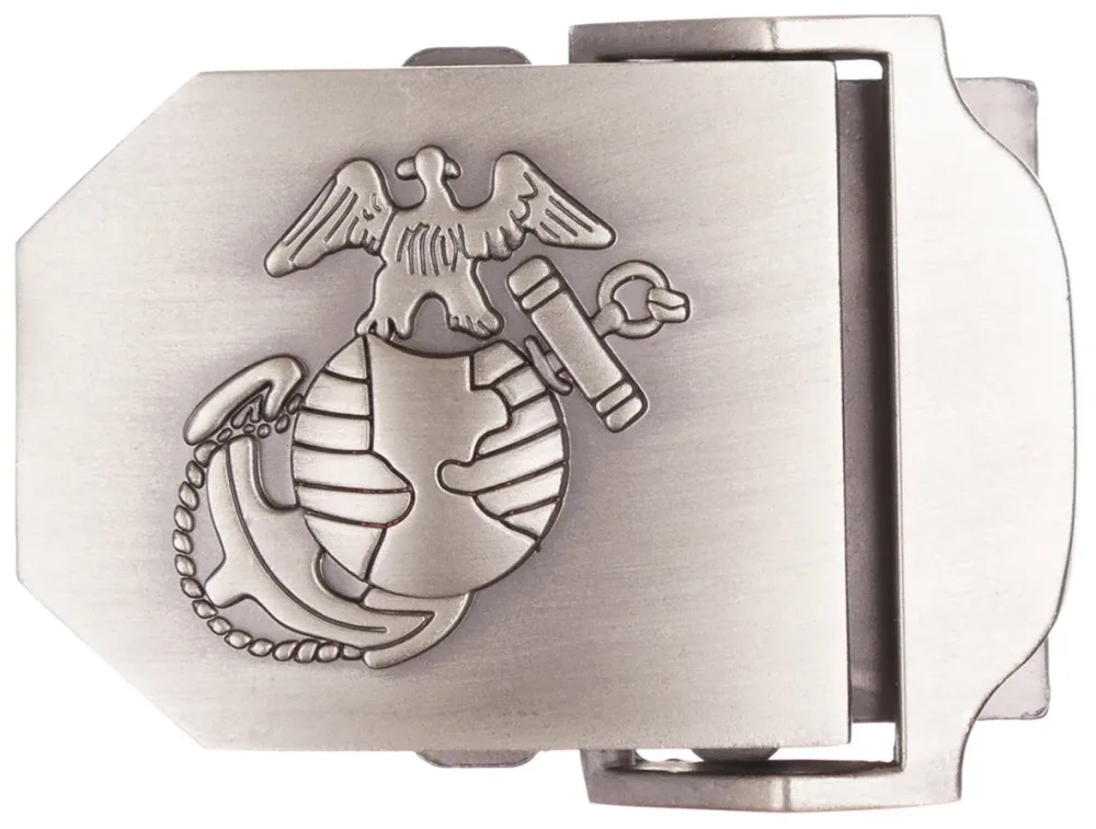USMC Gürtelschloss, silber, Metall, ca. 4 cm