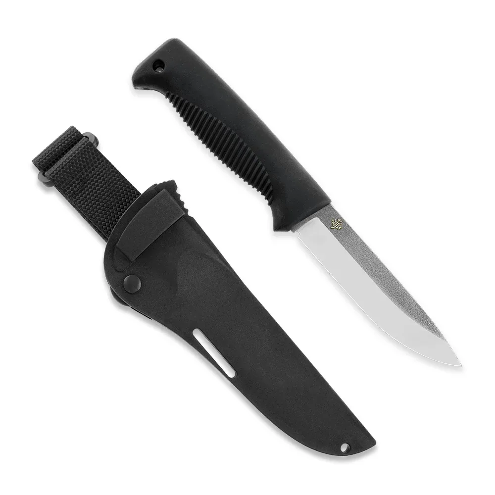 Peltonen Knives - M07 N690 Ranger Puukko schwarz, unbeschichtet, Kompositscheide (schwarz)