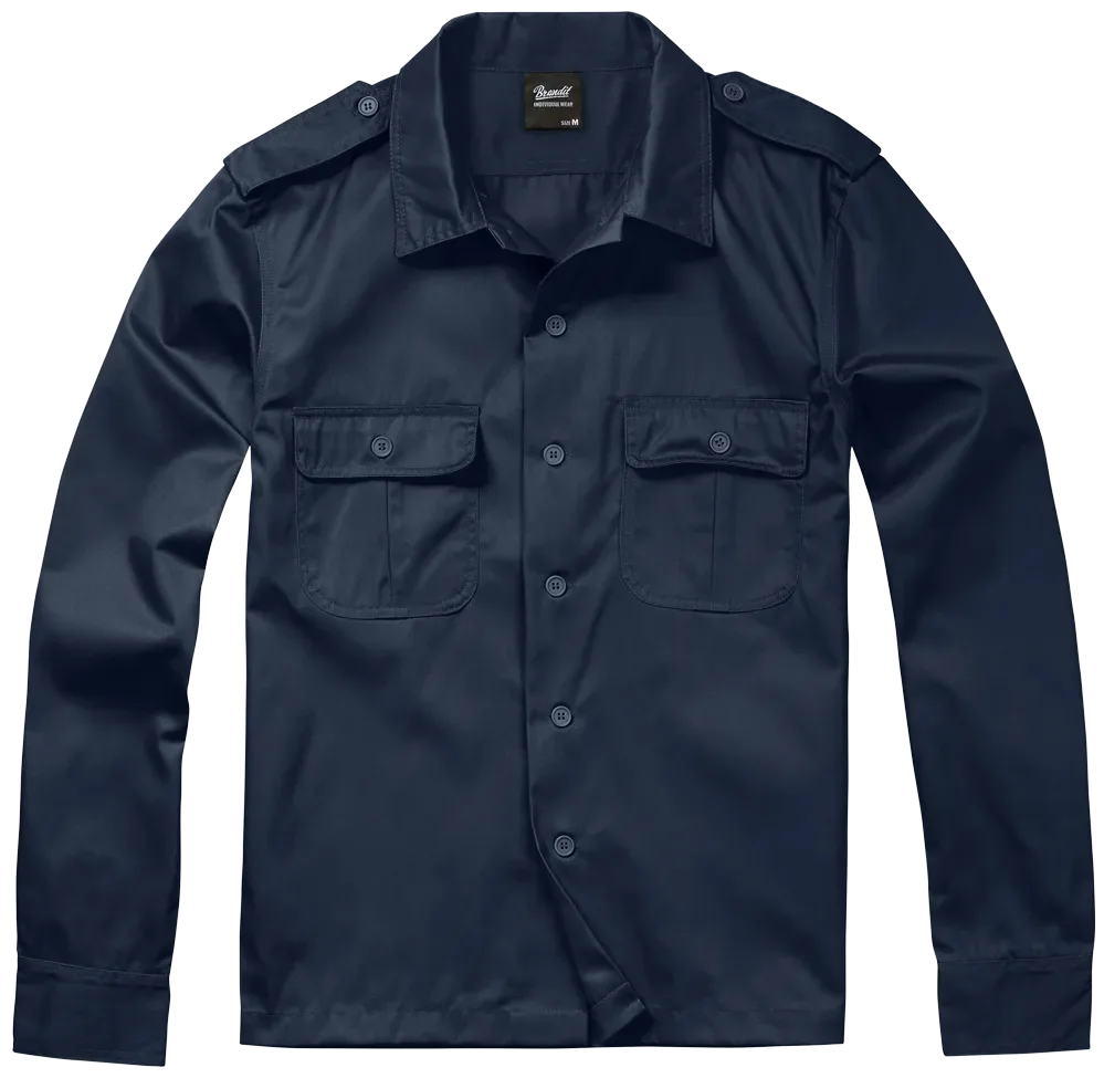 Brandit - US Shirt Long Sleeve navy