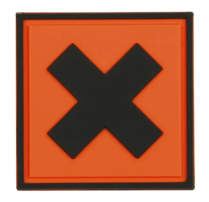 Klettabzeichen Irritant - orange